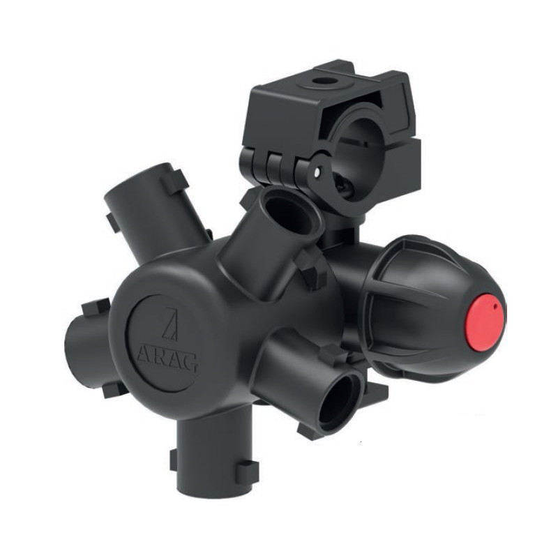 Korpus rozpylacza Arag 40649Y7 Compact Jet 5-krotny do rury 26,4mm (3/4") z przyłączem 10mm