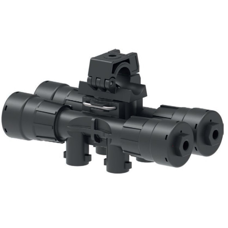 Korpus rozpylacza Arag 4063F951 SeleJet 4-krotny do rury 26,4mm (3/4") z przyłączem 10mm sterowane pneumatycznie