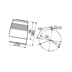 Lampa błyskowa Xenon 24V przykręcana Hella 2XD009051011