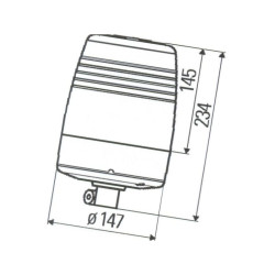Lampa błyskowa Xenon 24V na uchwyt Hella 2XD009 052-011