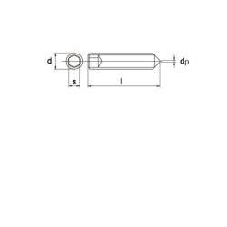 Wkręt dociskowy DIN914 M10x16 mm stalowy 45H