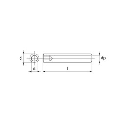 Wkręt dociskowy DIN913 M4x16 mm stalowy 45H