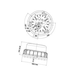 Lampa błyskowa LED przykręcana 12V/24V Hella 2XD011557101