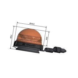 Lampa błyskowa LED na magnes 12V/24V 140B-LA20017 Kramp 8716106940110