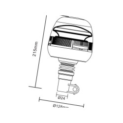 Lampa błyskowa LED na uchwyt 12V/24V 140B-LA20020 Kramp 8719607206020