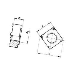 Nakrętka kwadratowa do zgrzewania DIN928 stalowa M10x1.50