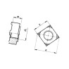 Nakrętka kwadratowa do zgrzewania DIN928 stalowa M10x1.50