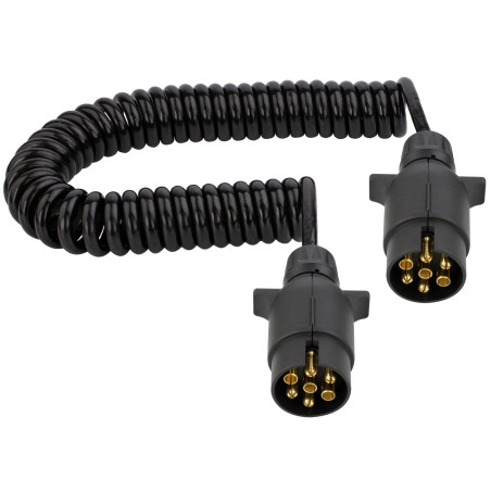 Przewód elektryczny do przyczep, 3,8 m, 7 pin spiralny