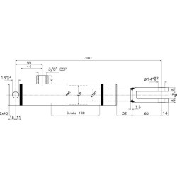 Hydrauliczny siłownik hamulcowy 25/100 , sprężyna Kramp 5700038821299