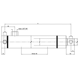 Hydrauliczny siłownik hamulcowy 25/095 , sprężyna Kramp 8719607056137