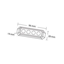 Lampa ostrzegawcza 4 LED