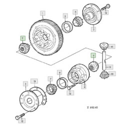 T29394 John Deere Koło koronowe mechanizmu różnicowego