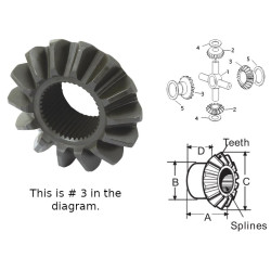 885518M1 Massey Ferguson Koło koronowe mechanizmu różnicowego MF3/4