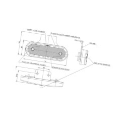 Lampa obrysowa LED, 536z, 12 V - 24 V, przednia