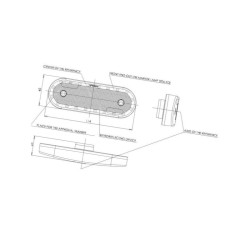 Lampa obrysowa, przednia 536 12V-24V LED