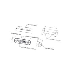 Lampa obrysowa biała LED, 282, W-61, 12V-24V, Waś 1400690800