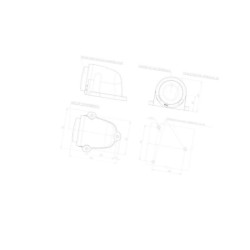 Lampa obrysowa biała LED 455, 12V-24V Waś 1400300455