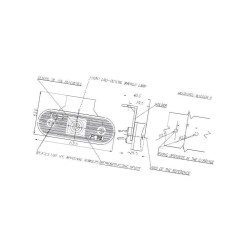 Lampa obrysowa biała LED z uchwytem 231z, Waś 14006905300