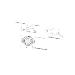 Lampa obrysowa biała LED 451 12V-24V Waś 14003000451