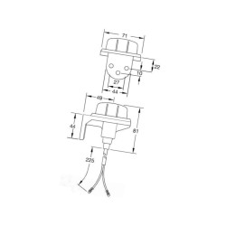 Lampa obrysowa biała z uchwytem Britax TOR2460