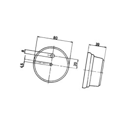Lampa obrysowa biała Jokon 111003000