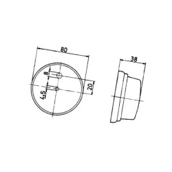 Lampa obrysowa biała Jokon 135008000