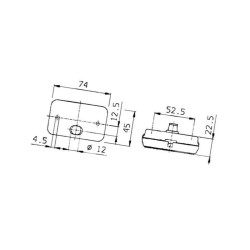 Lampa obrysowa biała Jokon 111001001