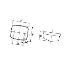 Lampa obrysowa biała Jokon 135004200