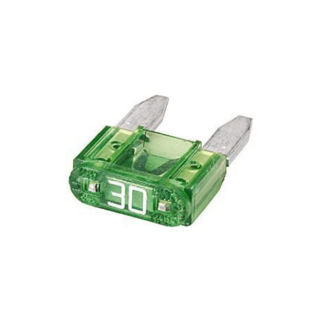Bezpiecznik płaski Mini 30A L10.9 mm zielony op. 50 szt. Hella