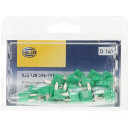 Bezpiecznik płaski Mini 30A L10.9 mm zielony op. 50 szt. Hella