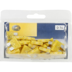 Bezpiecznik płaski 32V 20A L18.6 mm żółty op. 50 szt. Hella