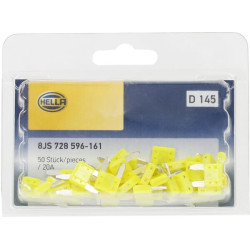 Bezpiecznik płaski Mini 20A L10.9 mm żółty op. 50 szt. Hella