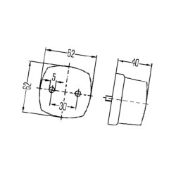 Lampa obrysowa biała Hella 2PF004081001