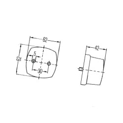 Lampa obrysowa biała Hella 2PF004081007