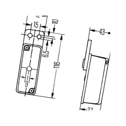 Lampa obrysowa biała Hella 2XS005020077