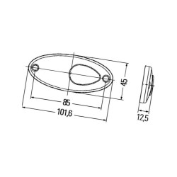 Lampa obrysowa biała LED Hella 2PG964295111
