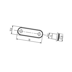 Lampa obrysowa biała LED Hella 2PF959590202