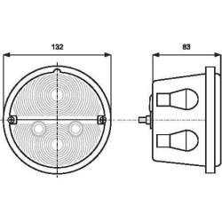 Lampa Zespolona Tylna, 72, W-16, 12 V Lub 24 V, Lewa