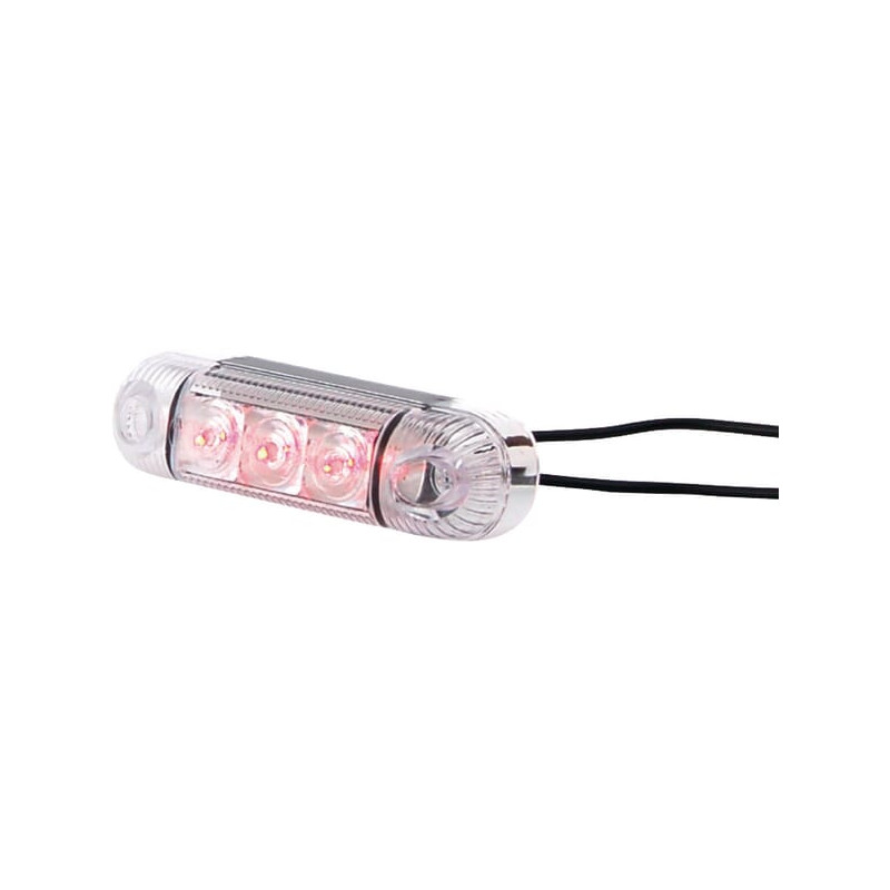 Lampa Obrysowa 3 Led, 285 Tylna Czerwona 12/24v