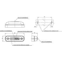 Lampa Obrysowa 3 Led, 285 Tylna Czerwona 12/24v