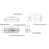 Lampa Obrysowa 3 Led, 285 Tylna Czerwona 12/24v
