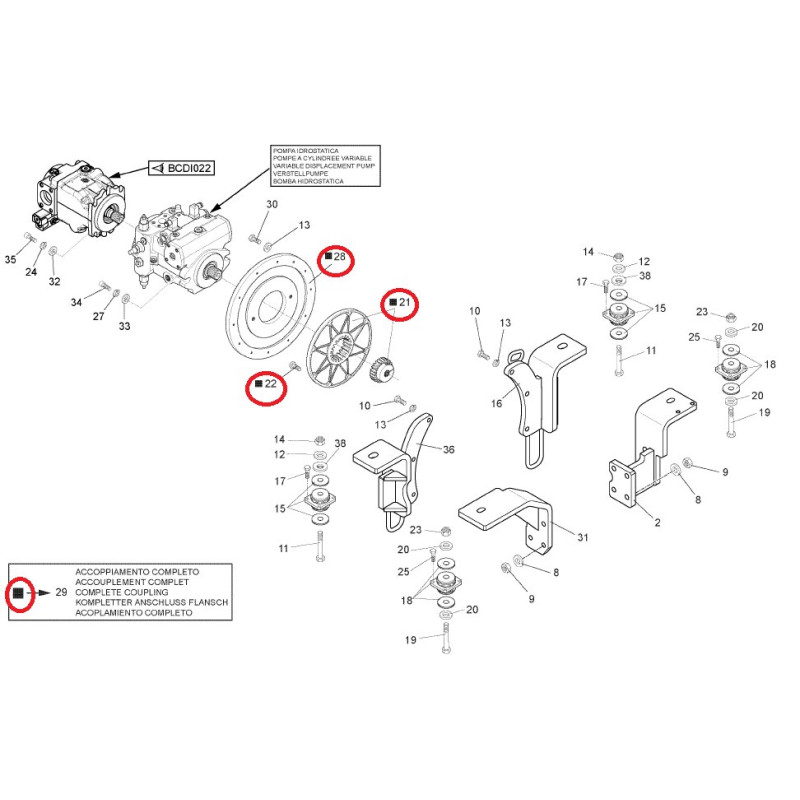 723209 Manitou Kompletne sprzęgło