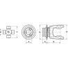 5720N0455 Widłak 1 1i3/4" Z6 z zabezpieczeniem kulkowym do krzyżaka 42,0x107,5 - SH Bondioli & Pavesi