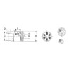 B&P 613456501R Sprzęgło przeciążeniowe prawe SA4 1i3/8" Z6 1600Nm, - 27x74,6 G3/G4 Bondioli Pavesi