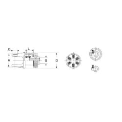 B&P 615456501R Sprzęgło przeciążeniowe prawe SA4 SA4 1i3/8" Z6 1600Nm, - 30,2x91,4 G7 Bondioli Pavesi