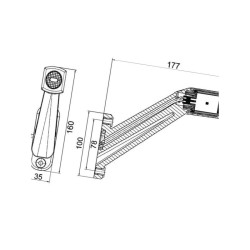 Lampa obrysowa LED, 12-24V prawa Hella
