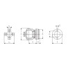 2080E6873 Widłak 2 szerokokątny 50° do rury RF 48.0 do krzyżaka 22x86 S4 Bondioli & Pavesi