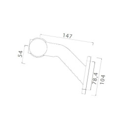 Lampa obrysowa LED, Superpoint II 12V lewa Aspöck