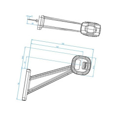 Lampa obrysowa LED, 12-24V lewa Britax