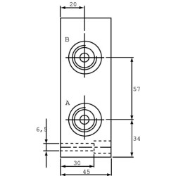 Podstawa stopy 1/2" boczna